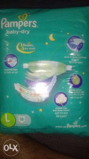New seal packed diapers not pant type L size (9to
