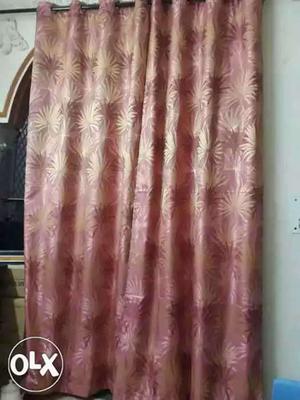 Pink And Golden Curtains