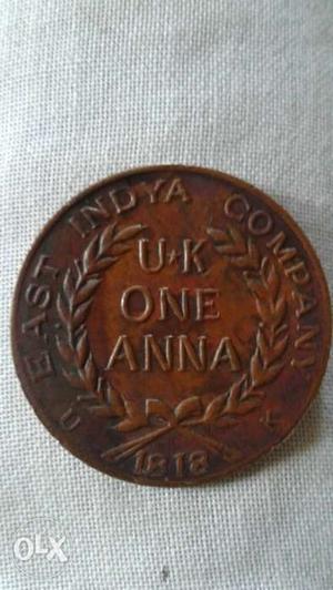  Round Cooper-colored Coin