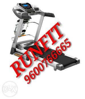 Runfit Black And Gray Treadmill