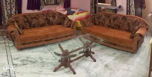 Six Seater sofa set with centre table