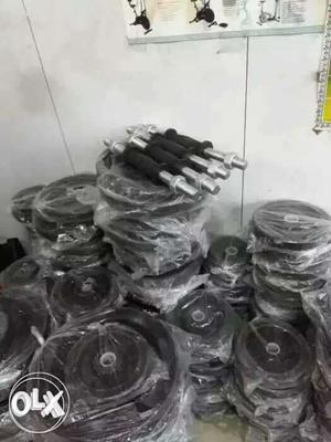 Weight/plates Rs 24 per kg Dumbbell rod rs 120