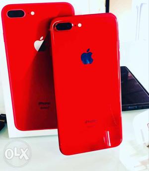 1 month used red I phone 8 plus 64 Gb