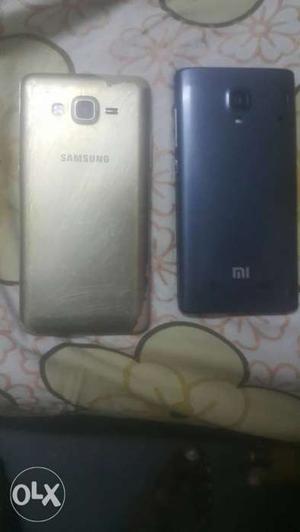 2 phones 1mi and 2 Samsung Galaxy grand prime
