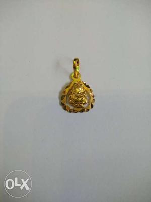916 hallmarking gold ganpati bappa pendent