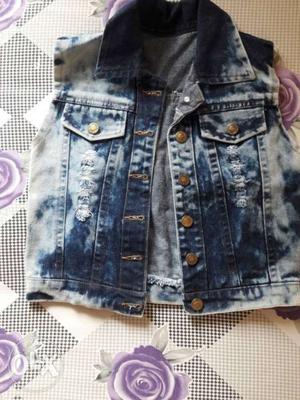 A beautiful denim jacket, which is unused due to