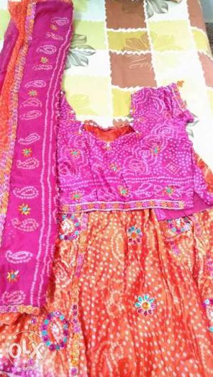 Bandhani chaniya choli - second sale