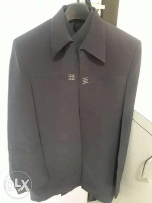 Black And Gray Adidas Zip-up Jacket