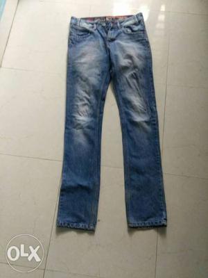 Blue-washed Denim Jeans
