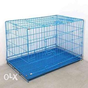Brand New pet blue cage. Foldable with inside