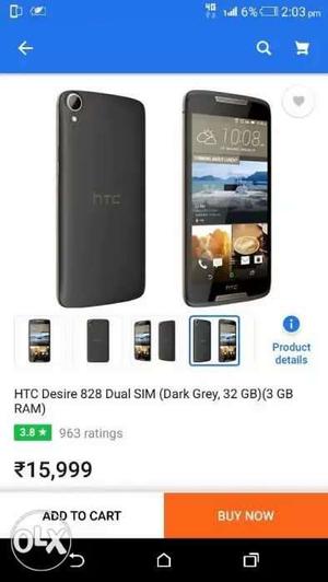 HTC Desire 828. Purchased on November .