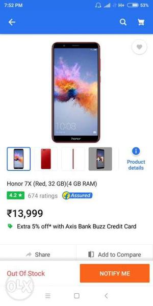 Honor 7x sealed pack mobile