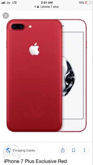 I phone 7plus 128 gb red colore very very good