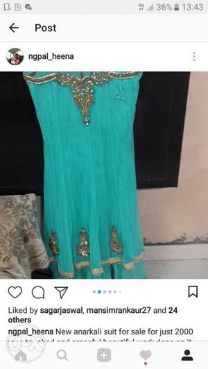 New anarkali suit untouched