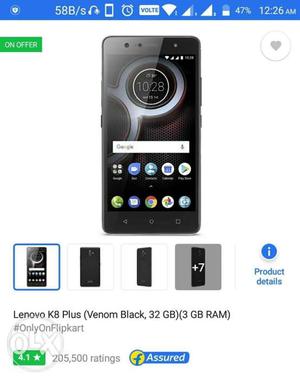 Only 6 day old, new purchased Lenovo k8 dual