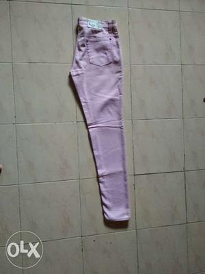Pink And White Drawstring Pants