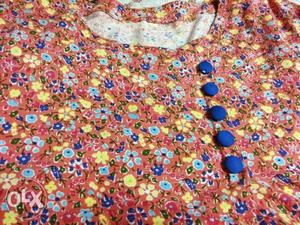 Pink, Blue, And Yellow Floral Dress
