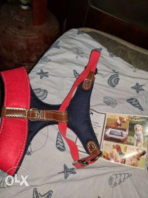 Poochmate Red Felt Padded Harness - Small