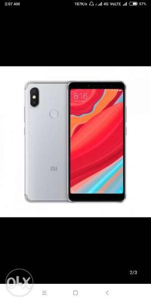 Redmi Y gold and grey colour box pack