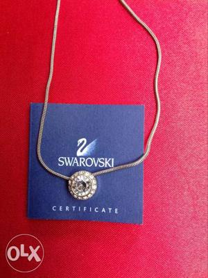 SWAROVSKI Pendant with RODIUM plated chain. Purchased at