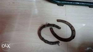Two Brown Horseshoes