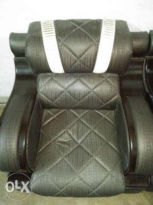 Black And White Leather Armchair