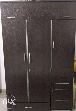 Black Wooden 3-door Cabinet