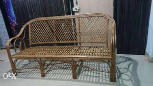 Brown Rattan Couch