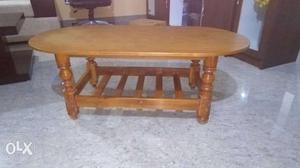 Brown Wooden Coffee Table With Two Side Tables