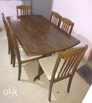 Malaysian wood dining table-chair set