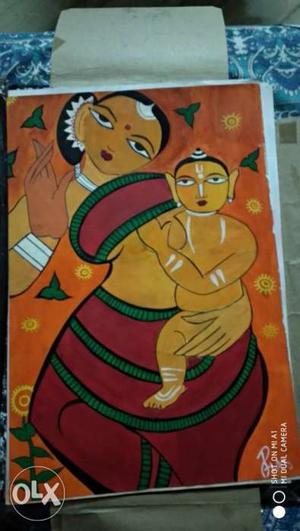 Mother and child..acrylis colors