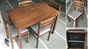 New /- Only Wooden 4 Seater Dining Table Till 28 Aug