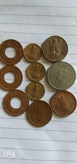 Old coins 80 RS per coin total 10 coins