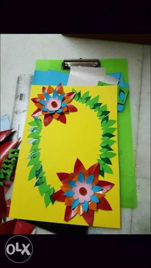 Origami paper flower card