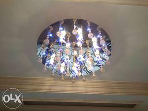 Oval White Chandelier