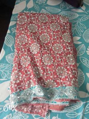 Pink And Gray Floral Cloth
