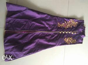 Purple And White Floral Spaghetti Strap Dress