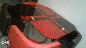 Red and black dinning table for four people only