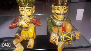 Two Profile Of Man Wooden Table Decor
