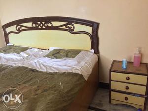 Urgent sale King size bed with Mattess and side storage box