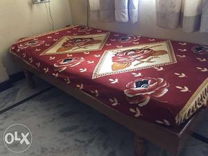 Urgent sale Wooden Diwan with matress aprox 6x3