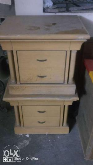 Wooden side tables, in good condition, with