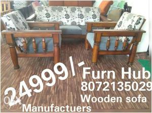 Wooden sofa set offer price avaialble