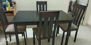 4 chairs and foldable table