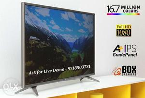 Black 32 Smart Flat Screen TV Full H-D Display With Warranty