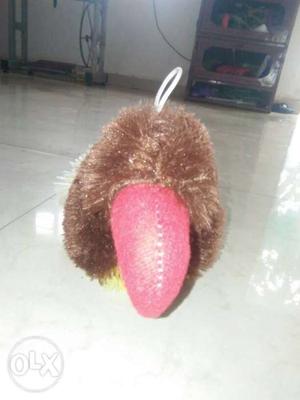 Brown And Red Bird Plush Toy