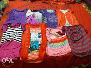 Ladies tops only used few times size L-XL total