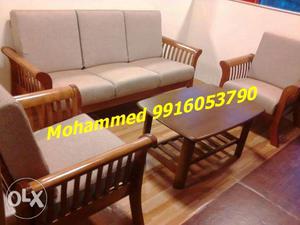 Lk35 teak wood sofa set latest design 5 year warranty