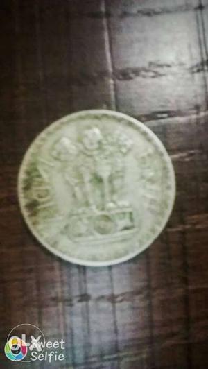 One rupee indian coin  year old