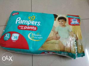 Pamper normal pants diapers XL size, opened pack